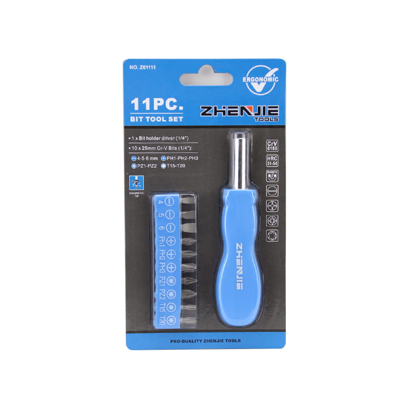 Set di driver per portapunte con punta magnetica per utensili manuali da 11 pezzi