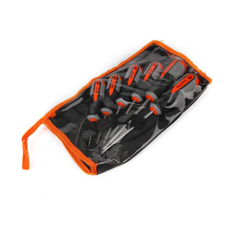 Confezione di sacchetti di stoffa in plastica da 7 pezzi. Set di cacciaviti professionali