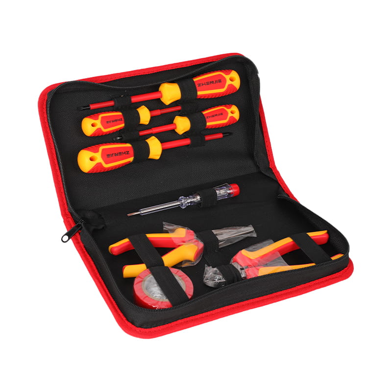 Set di 8 pinze per cacciaviti con impugnatura in PP e TPR isolate VDE