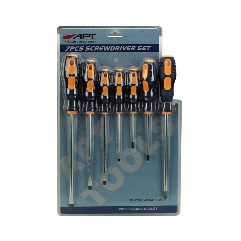 Set di cacciaviti CRV con lama temprata e temprata da 7 pezzi