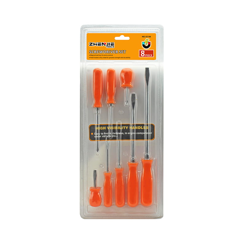 Set di cacciaviti CRV con impugnatura ergonomica da 8 pezzi
