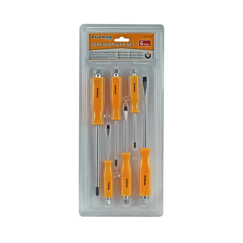 Set di cacciaviti CRV con impugnatura ergonomica da 6 pezzi
