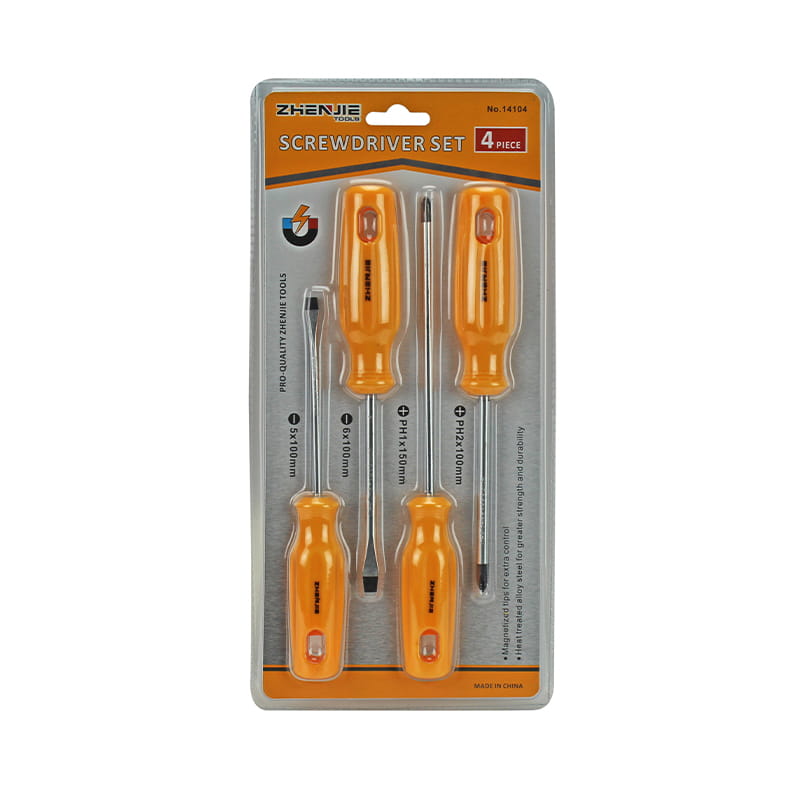 Set di cacciaviti CRV con impugnatura ergonomica da 4 pezzi