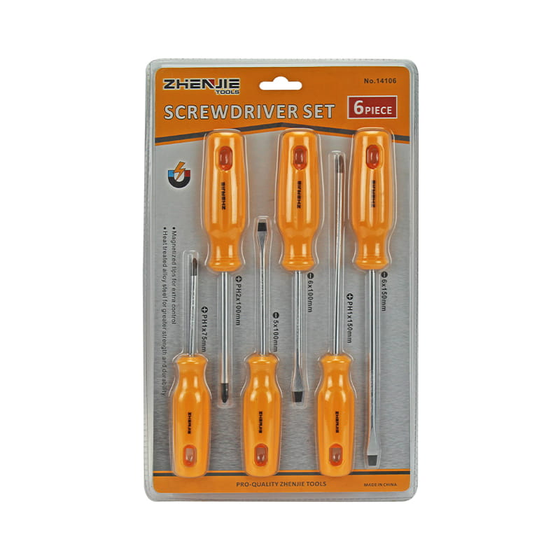 Set di cacciaviti CRV con impugnatura ergonomica da 6 pezzi