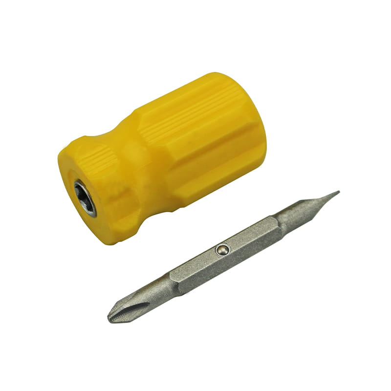 Cacciavite a punta CRV a doppia faccia con impugnatura tozza 2 in 1 da 6 mm-PH2