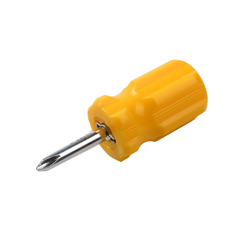 Cacciavite a lama CRV a doppia faccia con impugnatura tozza 2 in 1 da 6 mm-PH2