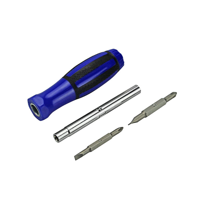 Portapunte bifacciale 6 in 1 con intaglio e Phillips e set di punte CRV