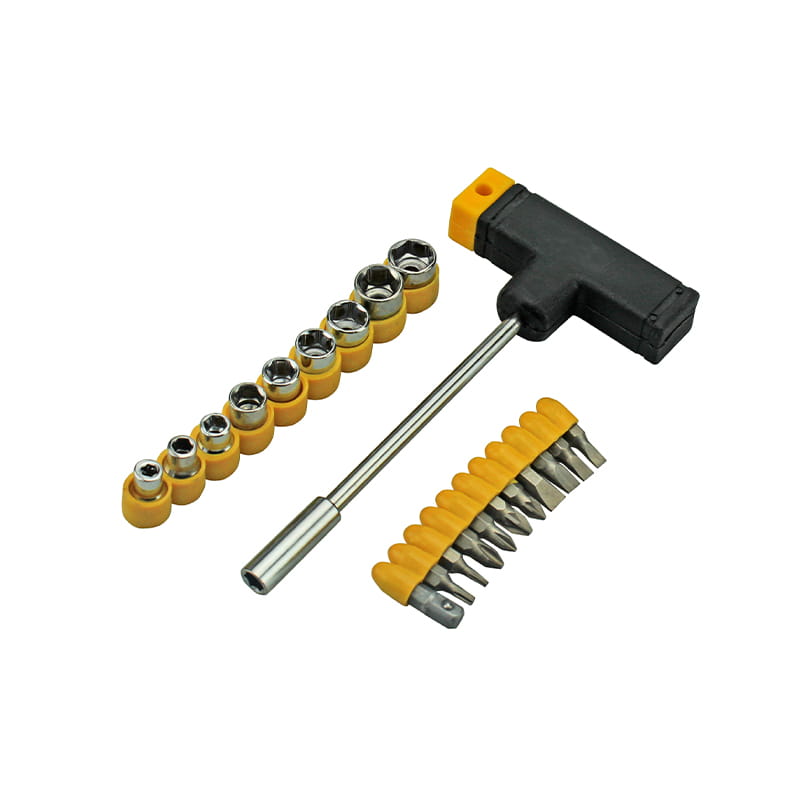 Set di bussole e punte Pozidriv Phillips Torx da 21 pezzi