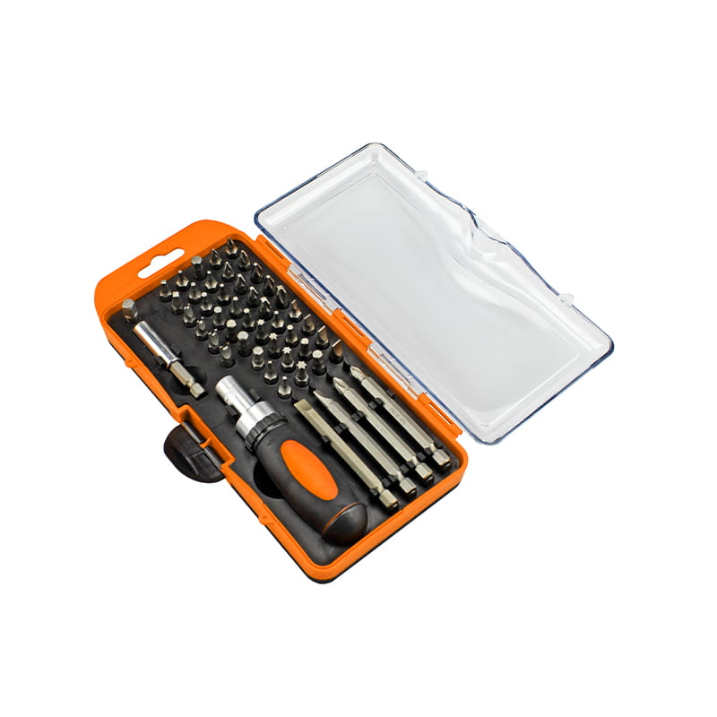 Set di punte CRV con supporto magnetico per punte da 49 pezzi con impugnatura a cricchetto