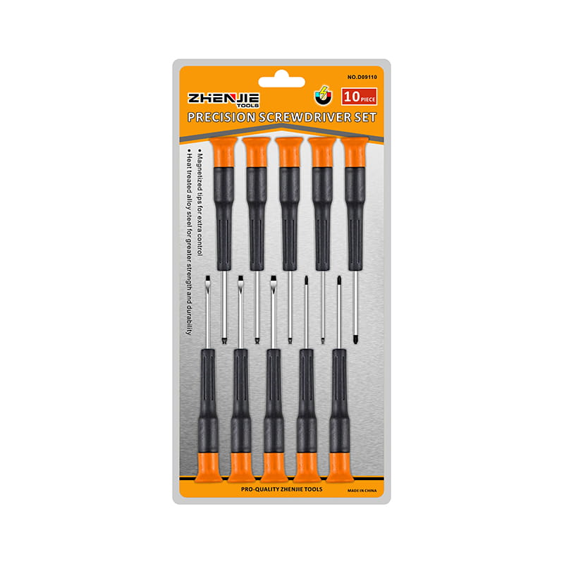 Set di cacciaviti di precisione Phillips Torx CRV con impugnatura ergonomica da 10 pezzi