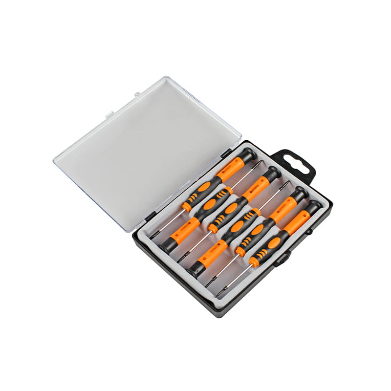 Set di cacciaviti di precisione Phillips CRV a taglio da 6 pezzi in scatola di plastica